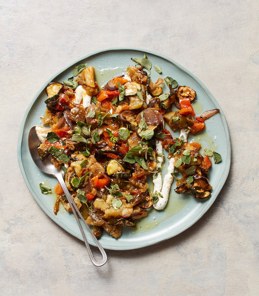 Whipped Oregano Cheese with Roasted Vegetables