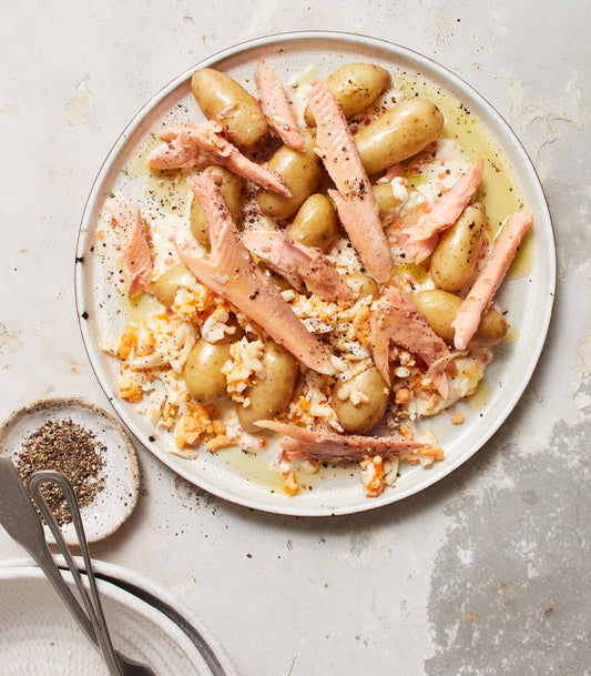 Potatoes with Trout Egg Cream