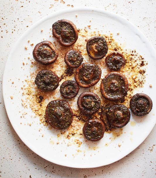 Stuffed Mushrooms with Chive and Black Pepper Butter