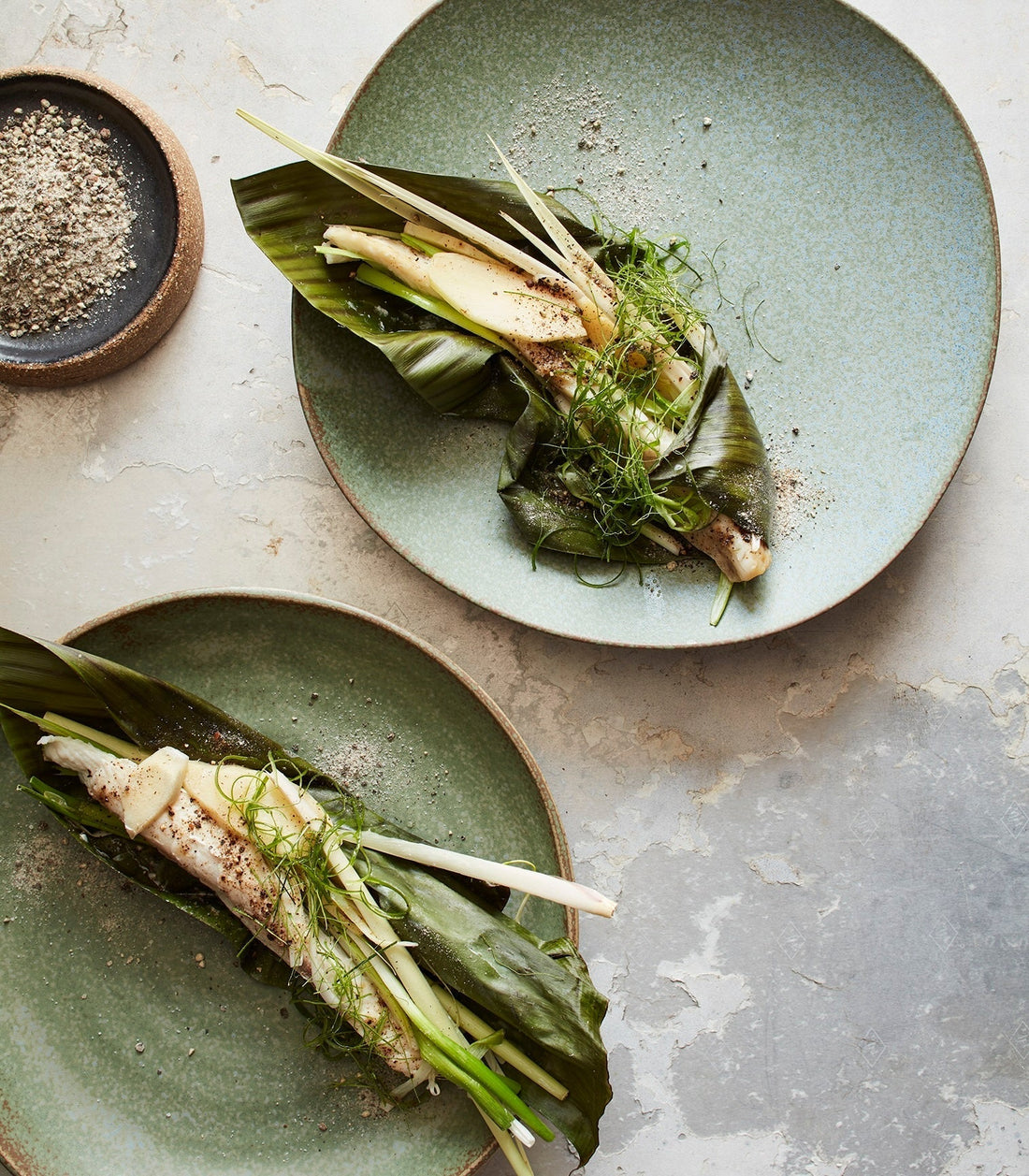 Steamed White Fish with Kampot Pepper and Kaffir Lime