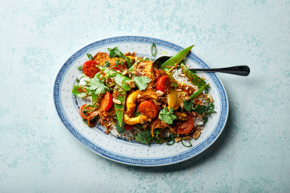 Lemongrass Stir-Fry with Oyster Mushrooms & Snow Peas