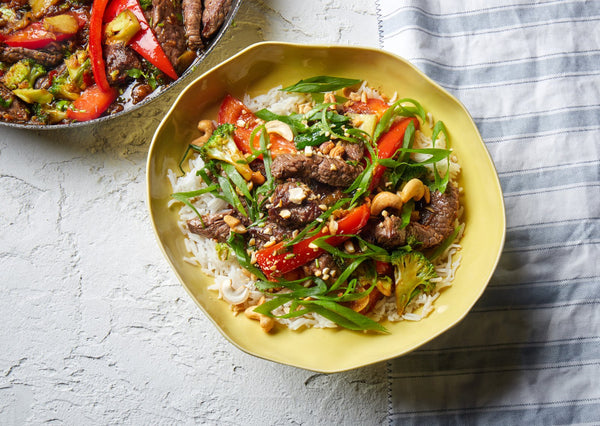 Beef Stir Fry with Capsicum, Broccoli & Spring Onion