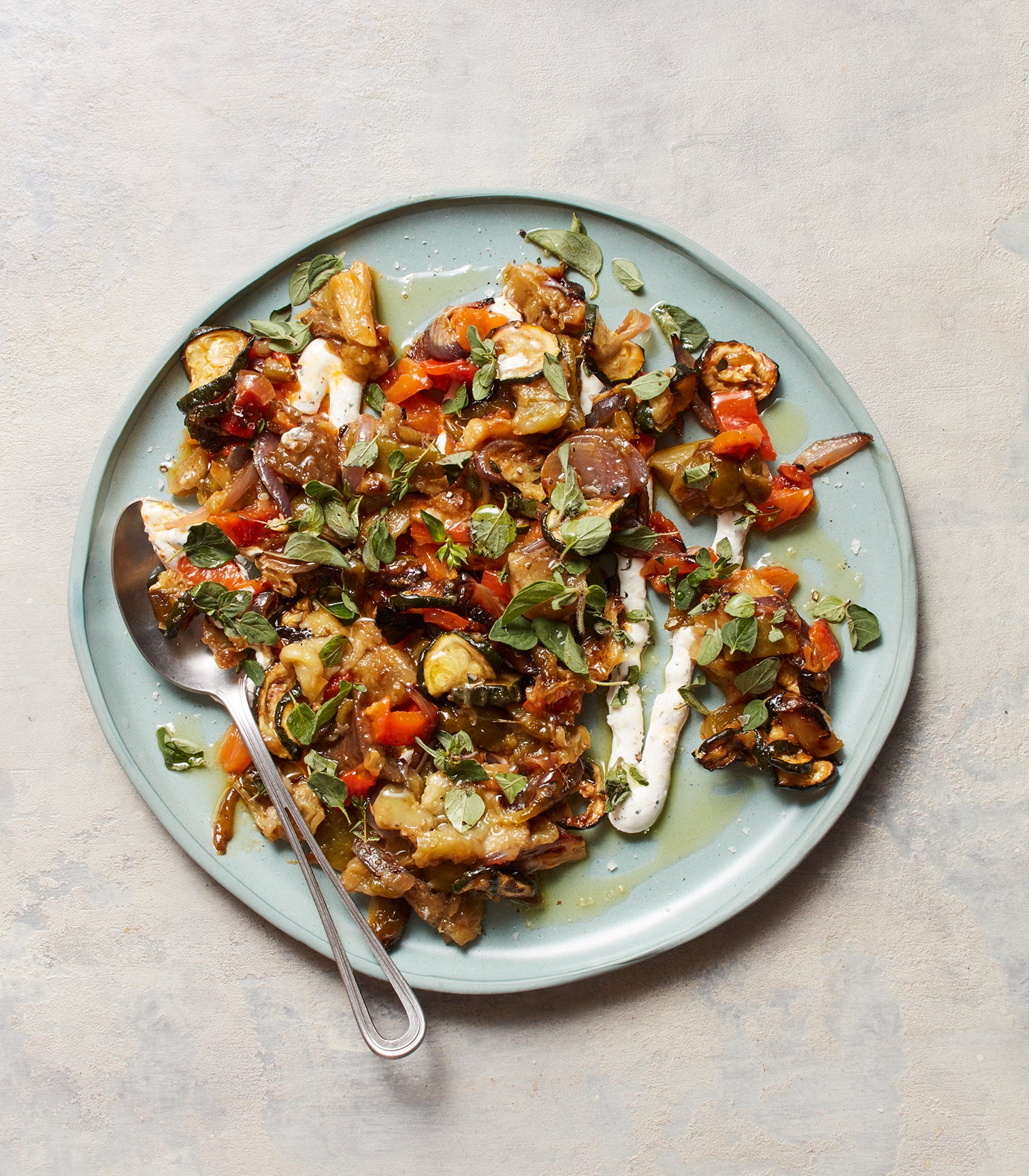Whipped Oregano Cheese with Roasted Vegetables
