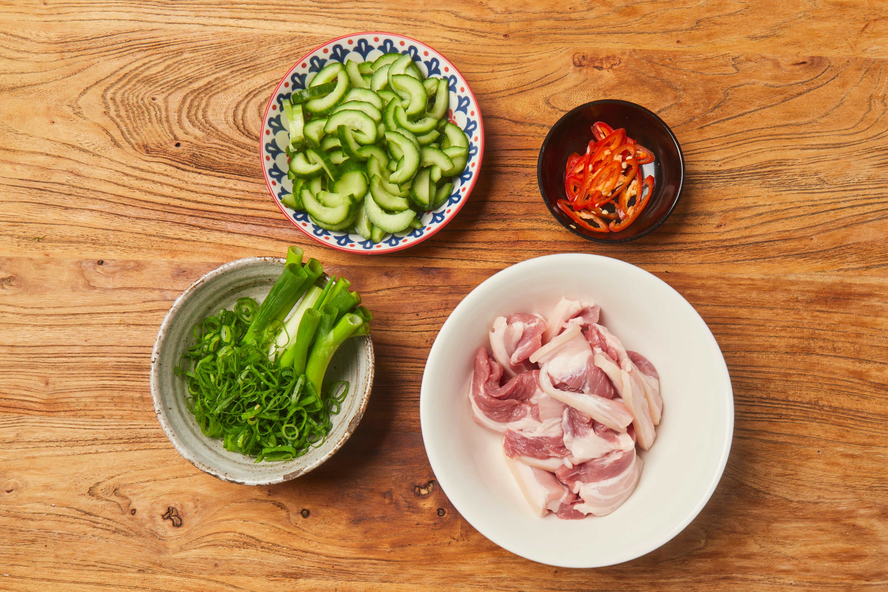 Caramelised Sticky Pork Belly with Cucumber Salad & Sticky Rice