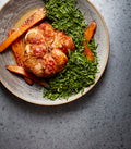 Chicken Vin Jaune with Rocket and Carrots