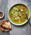 Green Gazpacho with Thyme-pickled Mussels