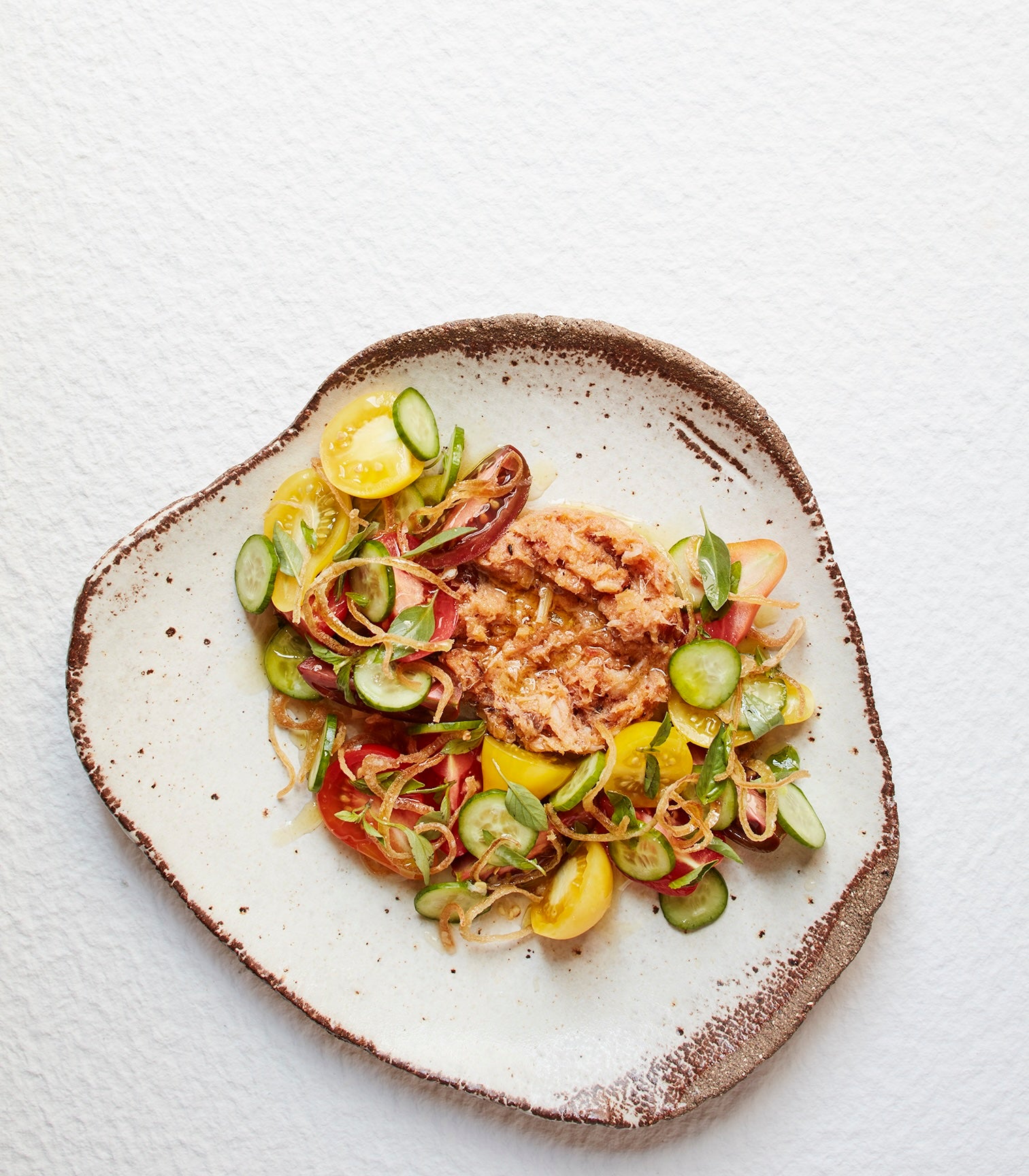 Fish Relish with Tomato and Cucumber